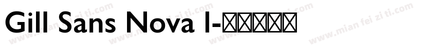 Gill Sans Nova l字体转换